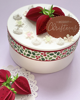 磯貝 裕子ペーパーデコレーションクリスマスBOXケーキ